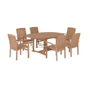 SET OVAL EXT TBL 120 X 180 X 120